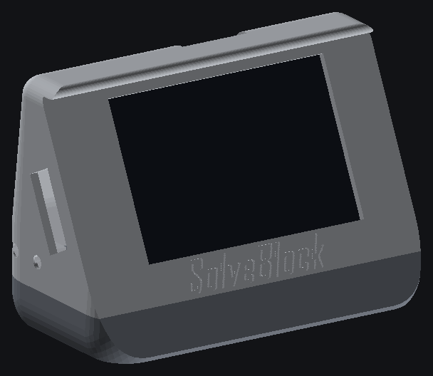 A tall upright SolveBlock enclosure with a steep screen angle.