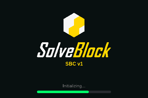 The SolveBlock boot splash.